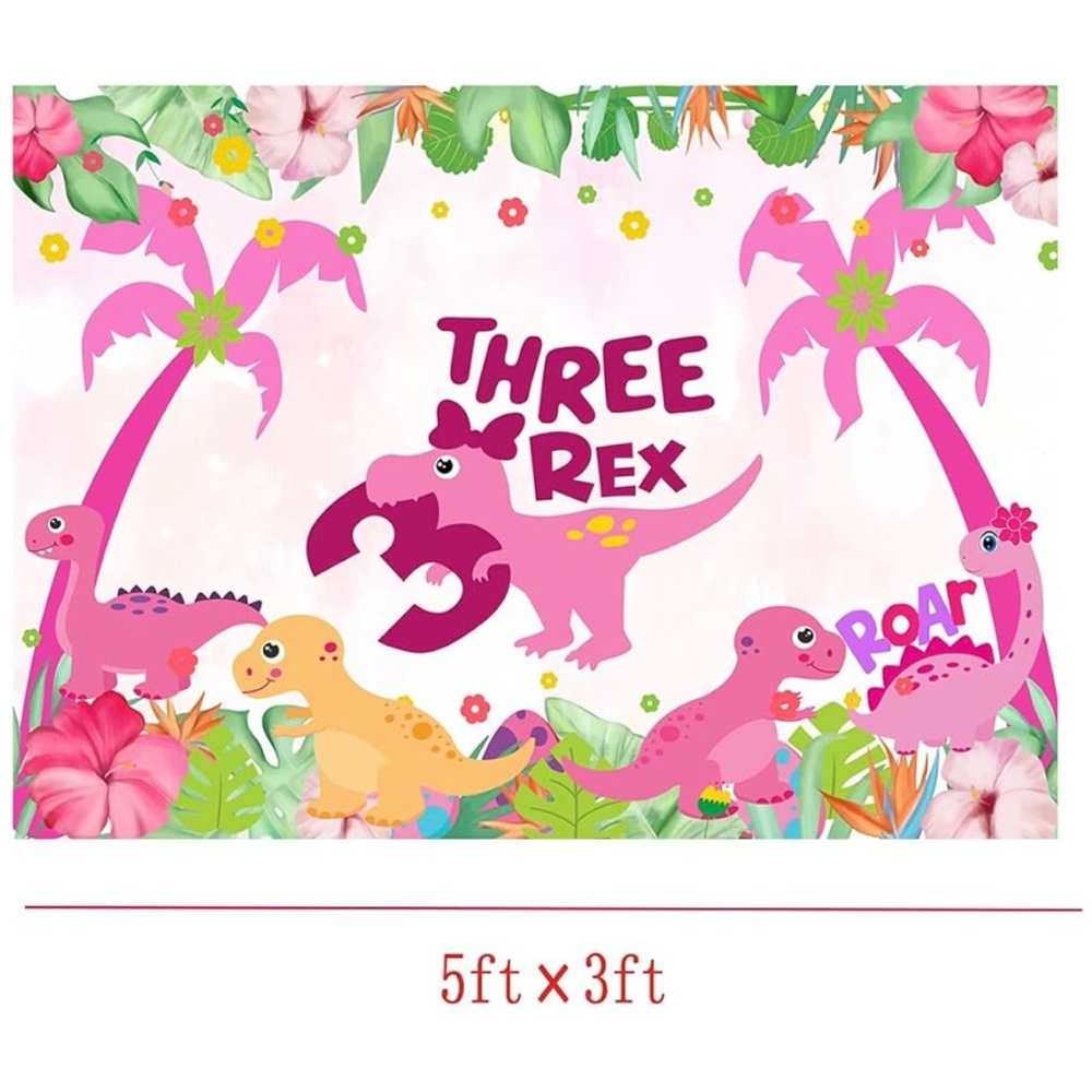 Three Rex Birthday Party Supplies